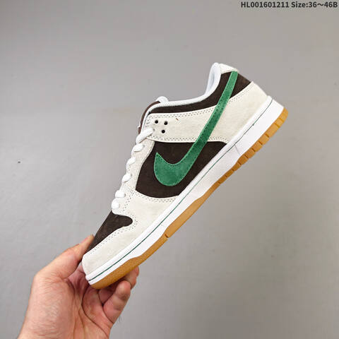 Nike SB Dunk Low Pro White Brown Green EU 36-46 Skate Shoe - Unisex (BS-62771)