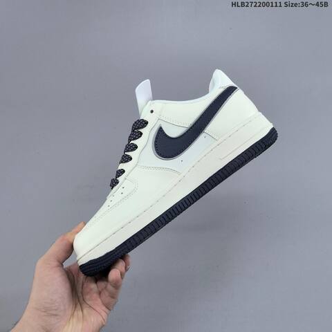 Nike Air Force 1 07 LV8 MZ9588-821 Off White Navy Blue Red EU 36-45 Sneaker - Unisex (BS-62064)