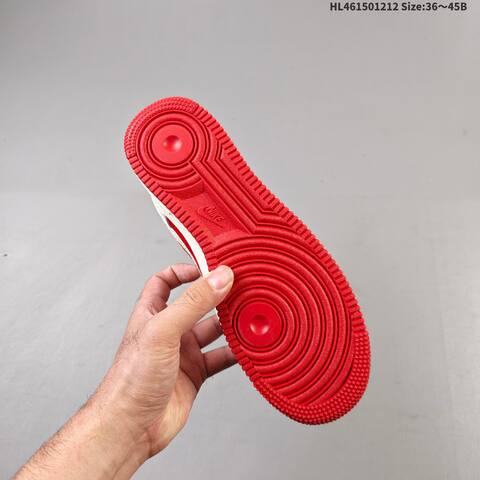 Nike Air Force 1 07 LV8 Off White Red Yellow EU 36-45 Sneaker - Unisex (BS-62734)