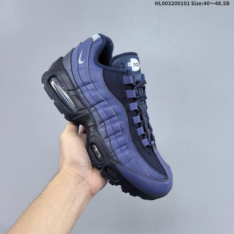 Nike Air Max 95 Navy Blue Black Silver EU 40-48 5 Running Shoe - Men's (BS-62283)