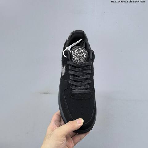 Nike Air Force 1 07 Black Silver EU 36-45 Sneaker - Unisex (BS-60792)