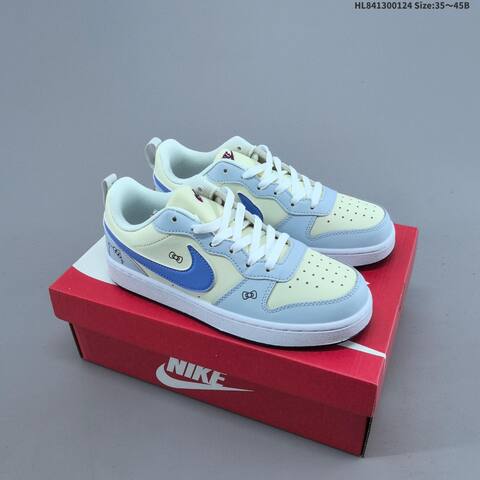 Nike Court Borough Low 2 White Blue EU 35-45 Skate Shoe - Unisex (BS-61790)