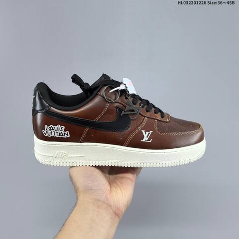 Nike Air Force 1 07 Brown Black White EU 36-45 Sneaker - Unisex (BS-62434)