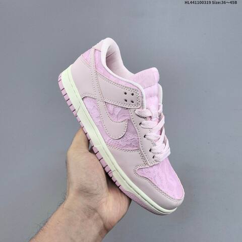Nike Dunk Low Light Pink Sail Off White EU 36-45 Skate Shoe - Unisex (BS-61246)