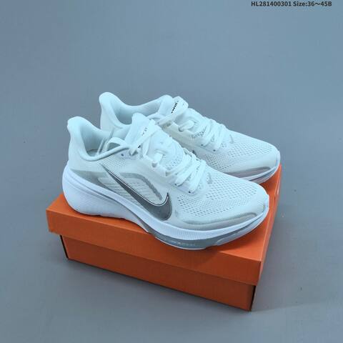 Nike Air Zoom Pegasus 42 Flyknit White Black Purple Neon Green EU 36-45 Running Shoe - Unisex (BS-61486)