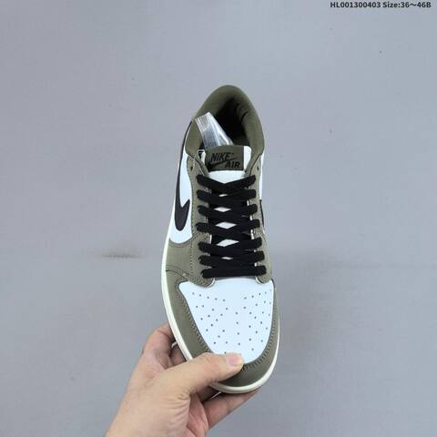 Air Jordan 1 Low OG Medium Olive AIR JORDAN 1 Aj1 Lifestyle (BS-66343)