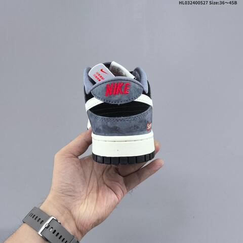 Nike Dunk SB Low Supreme Black Grey Sail Red EU 36-45 Skate Shoe - Unisex (BS-60091)