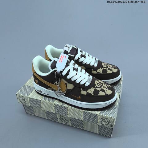 Nike Air Force 1 07 LV8 Brown White Olive EU 36-45 Sneaker - Unisex (BS-61643)