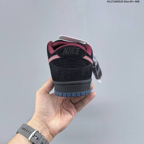 Nike Dunk SB Low Black Burgundy Dark Blue EU 36-46 Skate Shoe - Unisex (BS-60135)