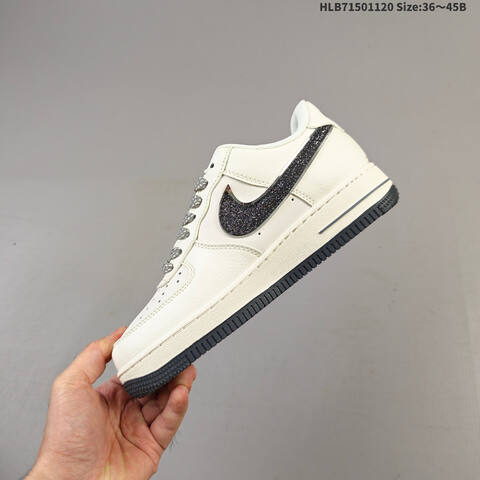 Nike Air Force 1 07 LV8 Off White Grey Black EU 36-45 Sneaker - Unisex (BS-63417)