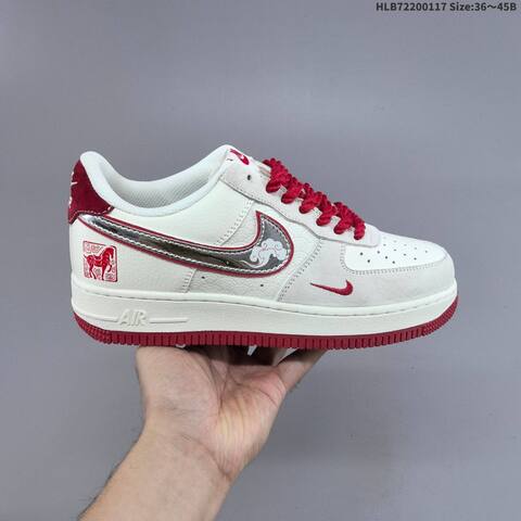 Nike Air Force 1 07 LV8 Off White Olive Green Black EU 36-45 Sneaker - Unisex (BS-61951)