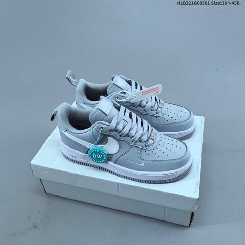 Nike Air Force 1 07 Low Light Grey White EU 36-45 Sneaker - Unisex (BS-60543)