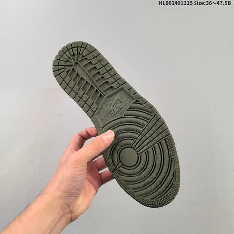 Travis Scott x Air Jordan 1 Low Medium Olive 5 0 AIR JORDAN 1 Aj1 Lifestyle (BS-67431)