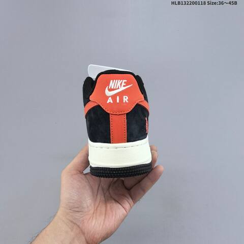 Nike Air Force 1 07 LV8 White Black Orange EU 36-45 Sneaker - Unisex (BS-61920)