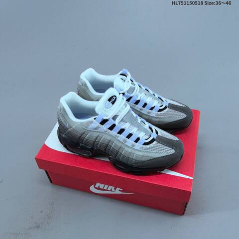 Nike Air Max 95 White Grey Black Orange EU 39-46 Running Shoe - Unisex (BS-60276)