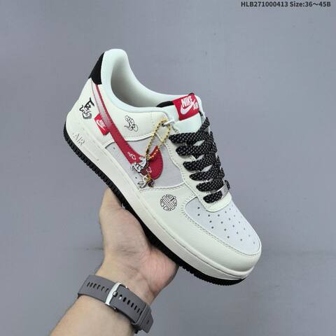 Nike Air Force 1 07 Low Navy Red White Yellow Black EU 36-45 Sneaker - Unisex (BS-60771)