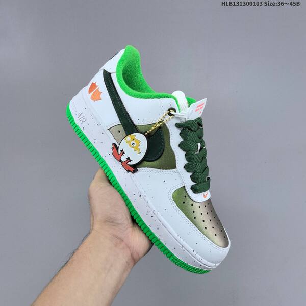 Nike Air Force 1 07 Low Oregon Ducks white dark green bright green orange EU 36-45 sneaker