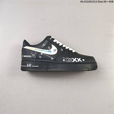Nike Air Force 1 Low 07 Black White Multicolor EU 36-45 Sneaker - Unisex (BS-62713)