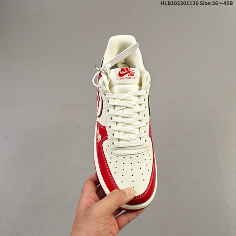 Nike Air Force 1 07 Off White Red Black EU 36-45 Sneaker - Unisex (BS-63050)