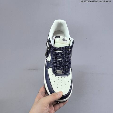 Nike Air Force 1 07 Low Stussy Off White Navy Blue EU 36-45 Sneaker - Unisex (BS-61033)
