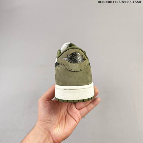 Air Jordan 1 Low OG Medium Olive AIR JORDAN 1 Aj1 Lifestyle (BS-67741)