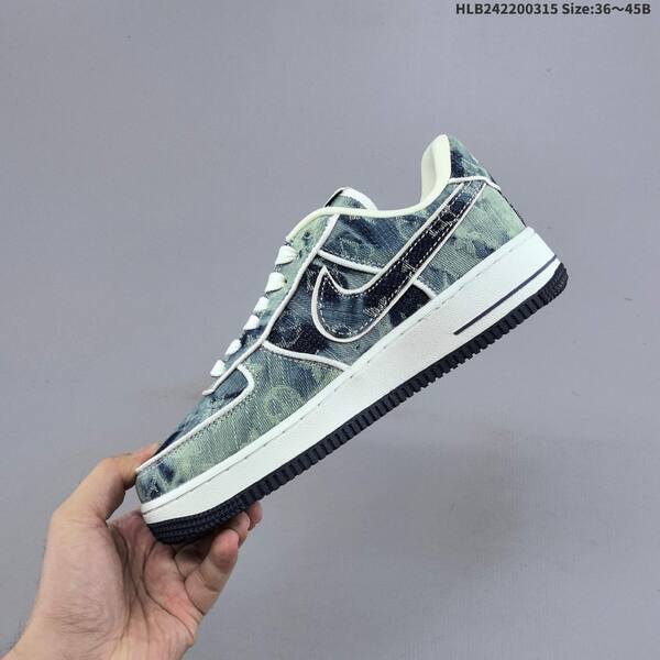 Nike Air Force 1 07 LV8 blue denim off white black EU 36-45 sneaker