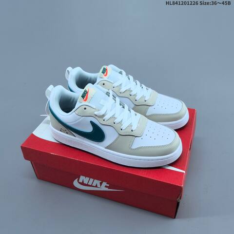 Nike Court Borough Low 2 Pale Yellow Light Blue Purple White EU 36-45 Skate Shoe - Unisex (BS-62427)