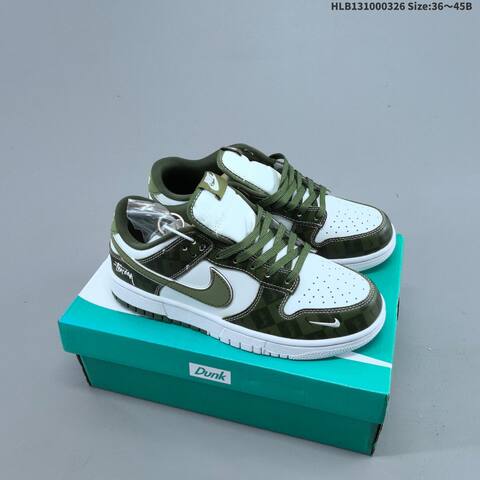 Nike Dunk SB Low Off White Dark Green Yellow Red EU 36-45 Skate Shoe - Unisex (BS-61130)