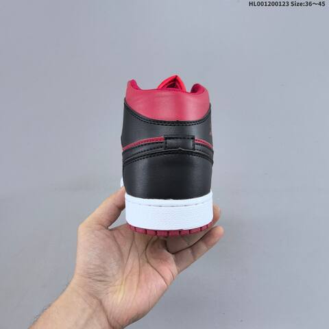 a Air Jordan 1 Mid Reverse Bred AIR JORDAN 1 Aj1 Lifestyle (BS-66864)