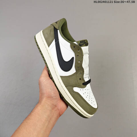 Air Jordan 1 Low OG Medium Olive AIR JORDAN 1 Aj1 Lifestyle (BS-67741)