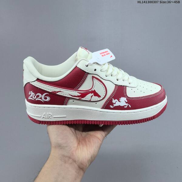 Nike Air Force 1 07 Low white red black gold EU 36-45 sneaker