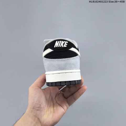 Nike SB Dunk Low Black Grey White EU 36-45 Skate Shoe - Unisex (BS-62503)
