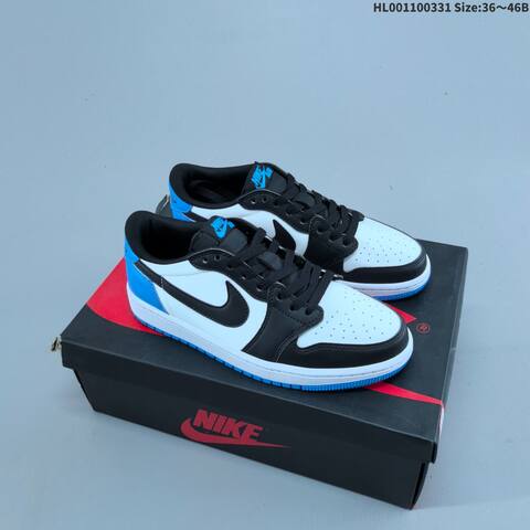 Air Jordan 1 Low OG Black And Dark Powder Blue AIR JORDAN 1 Aj1 Lifestyle (BS-66378)