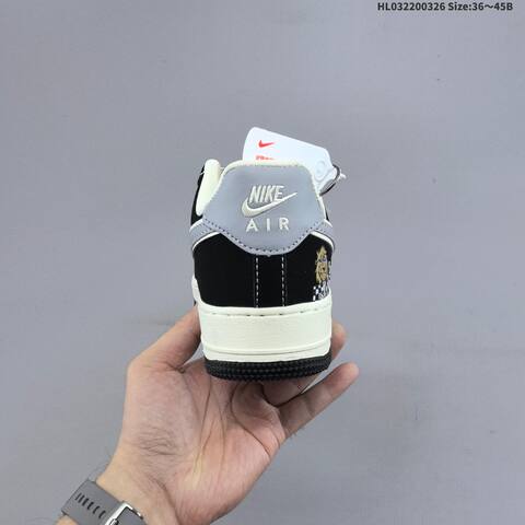 Nike Air Force 1 07 LV8 Black White Grey Gold EU 36-45 Sneaker - Unisex (BS-61118)