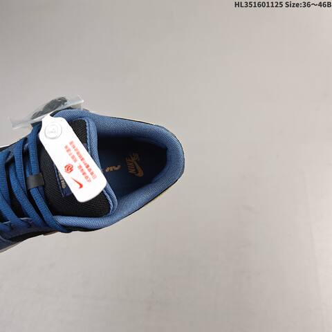 Nike SB Dunk Low Black Navy Blue Gold White Green EU 36-46 Skate Shoe - Unisex (BS-63082)