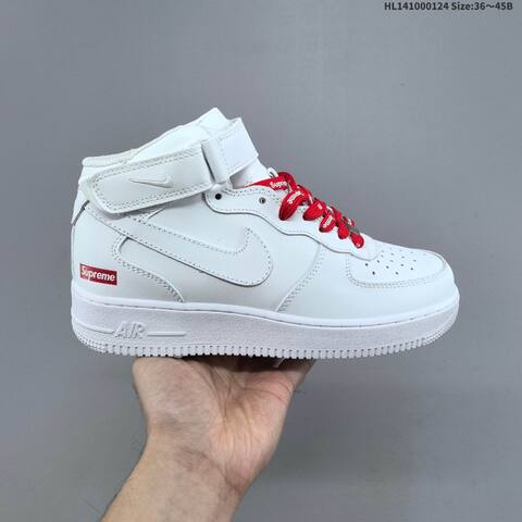 Nike Air Force 1 Mid 07 Supreme FZ8784 White Black Red EU 36-45 Sneaker - Unisex (BS-61792)