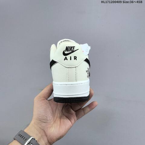 Nike Air Force 1 07 Off White Black Silver EU 36-45 Sneaker - Unisex (BS-60865)