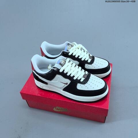 Nike Air Force 1 07 Off White White Black Red EU 36 45 Sneaker EU 36-45 - Unisex (BS-60497)