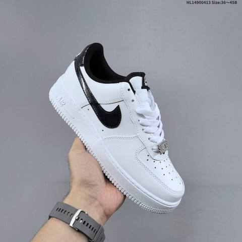 Nike Air Force 1 07 Low White Black Silver EU 36-45 Sneaker - Unisex (BS-60761)