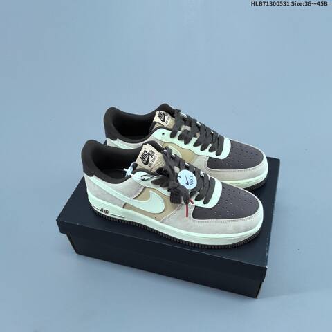 Nike Air Force 1 07 White Black Green Orange Purple Beige Brown EU 36-45 Sneaker - Unisex (BS-60047)