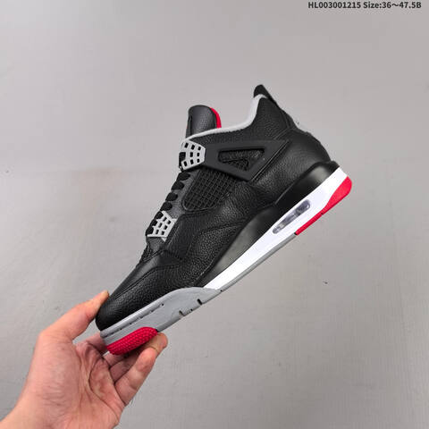 Air Jordan 4 Retro Bred Reimagined 2024replica AIR JORDAN 4 Aj4 4 2024 Lifestyle (BS-67430)