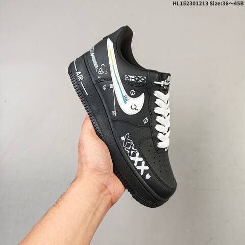 Nike Air Force 1 Low 07 Black White Multicolor EU 36-45 Sneaker - Unisex (BS-62713)