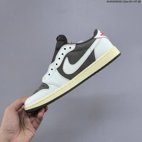 Travis Scott x Air Jordan 1 Low Reverse Mocha 3 0 AIR JORDAN 1 Aj1 Lifestyle (BS-66650)