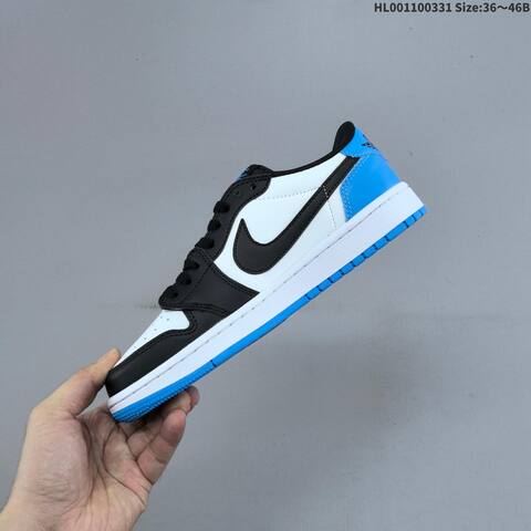 Air Jordan 1 Low OG Black And Dark Powder Blue AIR JORDAN 1 Aj1 Lifestyle (BS-66378)