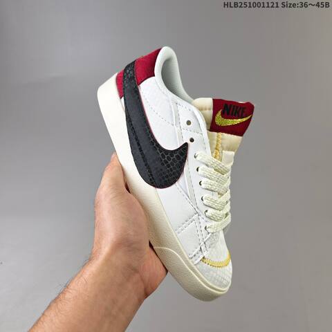 Nike Blazer Low 77 JUMBO White Black Red Beige EU 36-45 Skate Shoe - Unisex (BS-63306)
