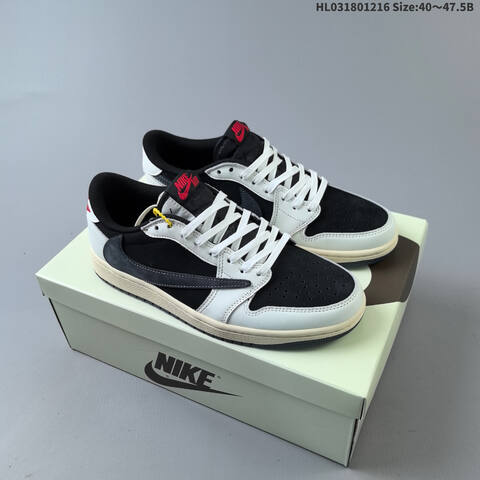 Travis Scott x Air Jordan 1 Low Medium Olive 5 0 AIR JORDAN 1 Aj1 Lifestyle (BS-67413)
