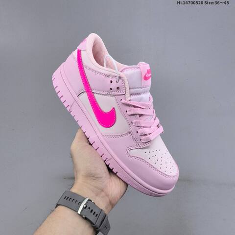 Nike SB Dunk Low Light Pink Hot Pink EU 36-45 Skate Shoe - Unisex (BS-60234)