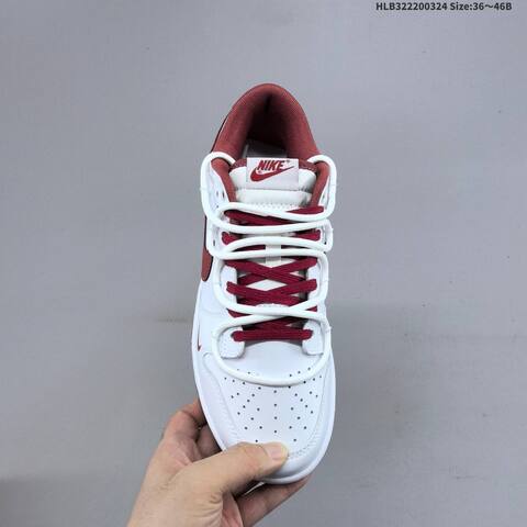 Nike Dunk Low White Dark Red EU 36-46 Skate Shoe - Unisex (BS-61145)