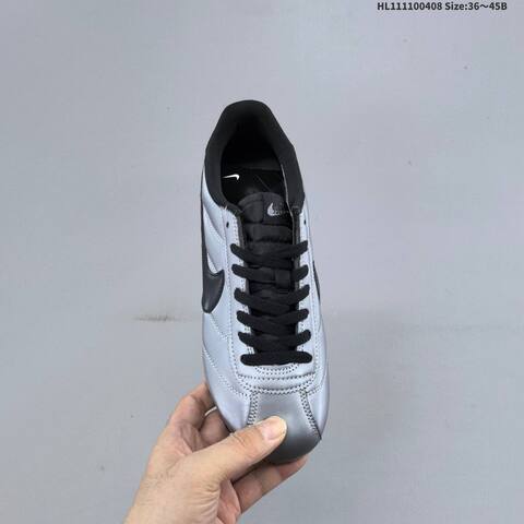 Nike Classic Cortez Metallic Silver Black Grey EU 36-45 Sneaker - Unisex (BS-60884)