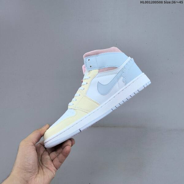 Jordan Air Jordan 1 Mid pastel blue/pink/cream/white EU 36~45 casual